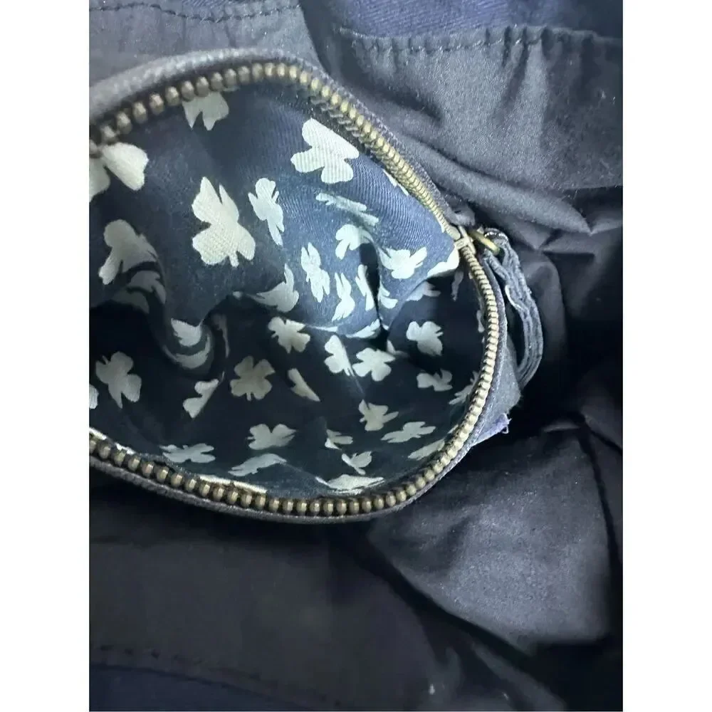 Lucky Brand Black Italian Lamb Leather Shoulder Crossbody Bag
